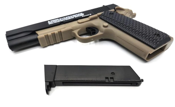 Пневматический пистолет Crosman Colt 1911 KIT (NOT CO2) с пулями - изображение 4