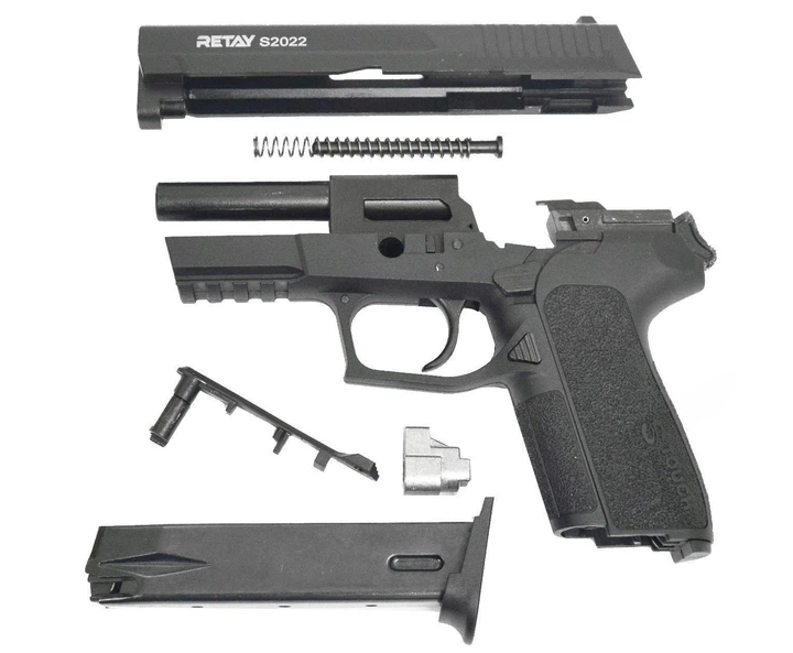 Стартовый пистолет Retay S2022 black Sig Sauer SP2022 с патронами с кобурой - изображение 6