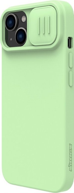 Etui Nillkin CamShield Silky Silicone Case do Apple iPhone 14 Plus Green (6902048249318) - obraz 3