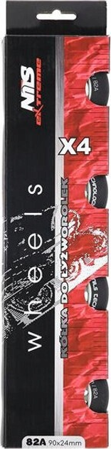 Колеса для роликів Nils Extreme PU 90 x 24 мм 82A 4 шт Чорні (5907695543568) - зображення 5