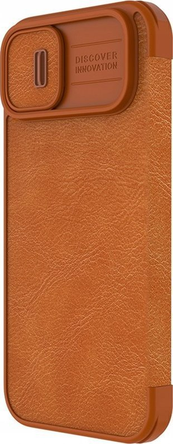Etui z klapką Nillkin Qin Leather Pro Case do Apple iPhone 14 Brown (6902048248908) - obraz 3