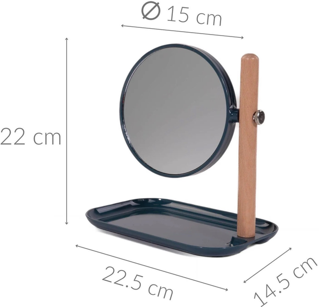 Дзеркало косметичне Eleganza Синє (5902973439526) - зображення 4