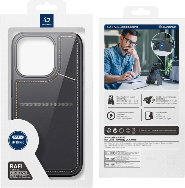 Etui Dux Ducis Rafi II Mag do Apple iPhone 16 Pro Black (6934913004364) - obraz 7