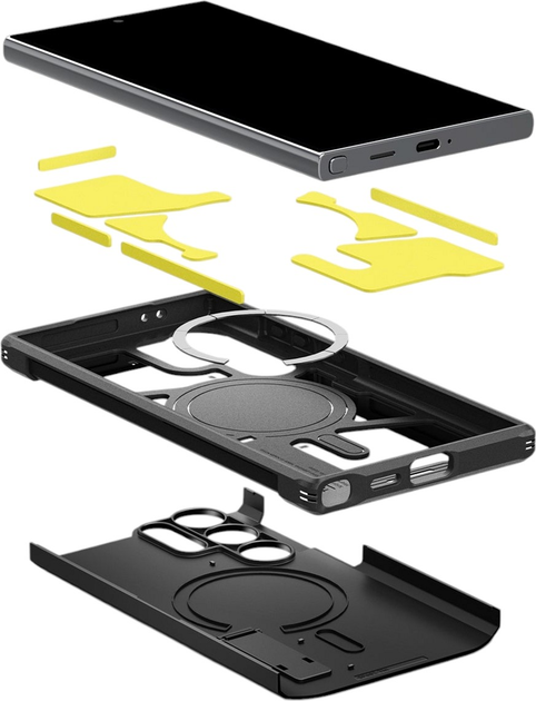 Панель Spigen Tough Armor MagFit для Samsung Galaxy S24 Ultra Black (8809971221887) - зображення 5