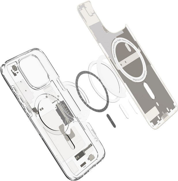 Etui Spigen Ultra Hybrid MagFit Zero One do Apple iPhone 16 Pro Natural Titanium (8809971230490) - obraz 4