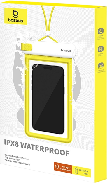 Boks podwodny Baseus DeepDive uniwersalny Black-Yellow (6932172658458) - obraz 5