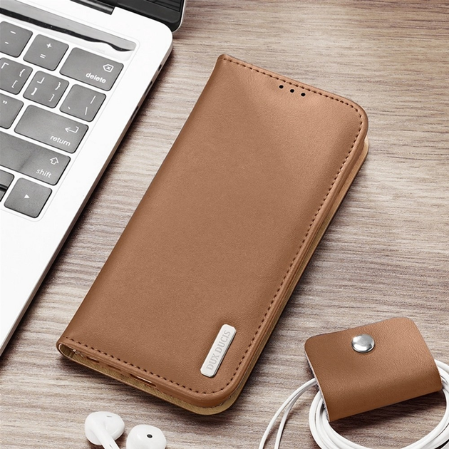 Etui z klapką Dux Ducis Hivo do Samsung Galaxy S23 Ultra Brown (6934913031797) - obraz 4