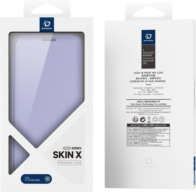 Чохол-книжка Dux Ducis Skin X Pro для Apple iPhone 16 Pro Max Violet (6934913004531) - зображення 5