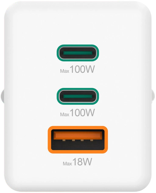 Ładowarka Hama Mini GaN PD/QC 2 x USB-C, 1 x USB-A 100W White (4047443514073) - obraz 3