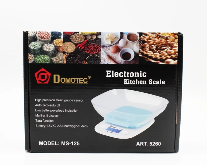 Кухонные весы с чашей Domotec MS-125 до 7 кг Оранжевые 5260 - изображение 6