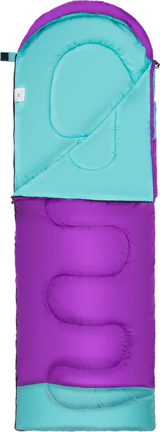 Śpiwór Nils Camp NC2008 kempingowy Rozm. M Purple-Turquoise (5907695598049) - obraz 3