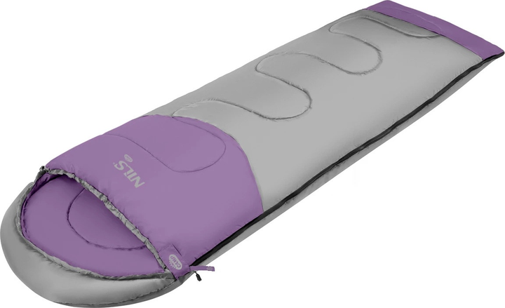 Спальний мішок двомісний Nils Camp NC2008 Розмір M Grey-Purple (5907695544732) - зображення 5