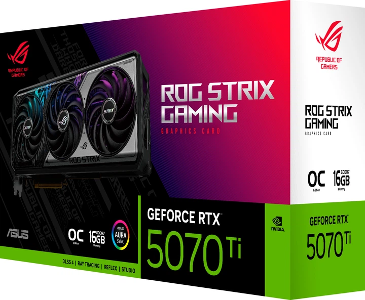 Видеокарта ASUS PCI-Ex GeForce RTX 5070 Ti ROG Strix OC Edition