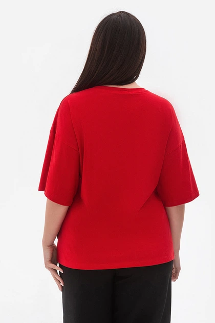 Футболка LANI червона 4XL/5XL (3043051) - Фото 2 Футболка LANI червона 4XL/5XL (3043051) - изображение 2