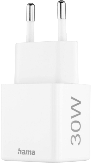Зарядний пристрій Hama Mini PD/QC 1 x USB-C, 1 x USB-A 30W White (4047443516527) - зображення 5
