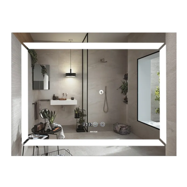 Зеркало Mixxus Light MR01-80x60 (часы, LED-подсветка, антизапотевание) (MI5998) - Фото 1 Зеркало Mixxus Light MR01-80x60 (часы, LED-подсветка, антизапотевание) (MI5998) - изображение 1