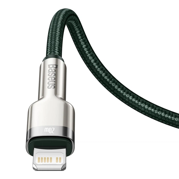 Кабель Baseus Cafule Series Metal Data Cable Type-C to iP PD 20W 1m Green (CATLJK-A06) - зображення 7