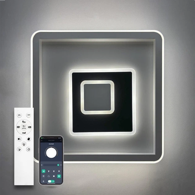 Люстра светодиодная потолочная LUMINARIA BRAVE 90W S400 APP WHITE/BLACK 220V IP20 (6951427268570) - изображение 2