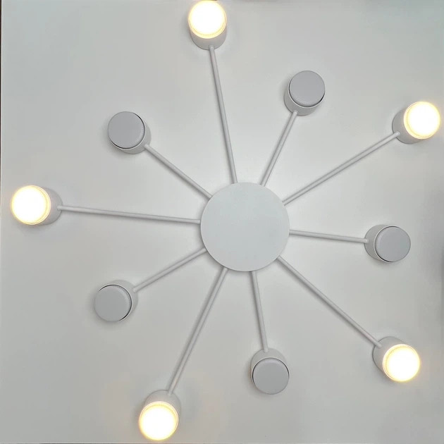 Люстра потолочная LUMINARIA RAY SLIM 10xGX53 WHITE 220V IP20 (6951635239522) - Фото 11 Люстра потолочная LUMINARIA RAY SLIM 10xGX53 WHITE 220V IP20 (6951635239522) - изображение 11