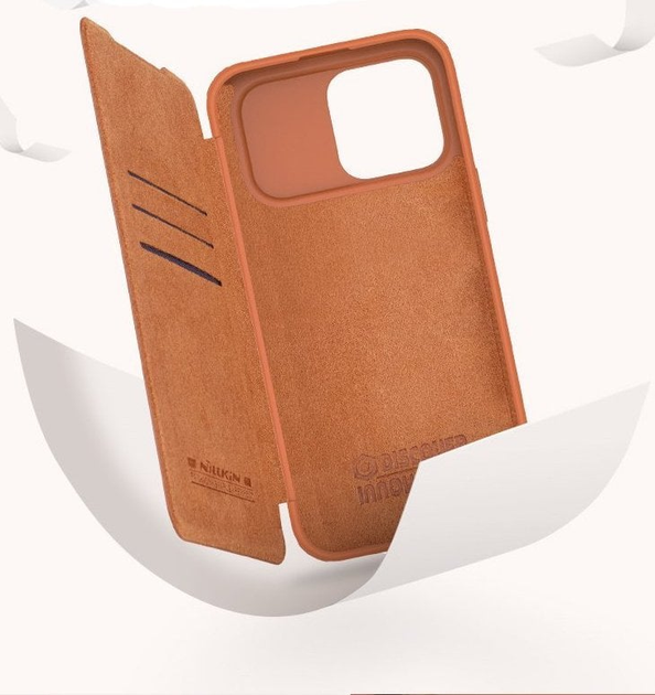 Etui z klapką Nillkin Qin Leather Pro Case do Apple iPhone 14 Pro Brown (6902048248946) - obraz 7