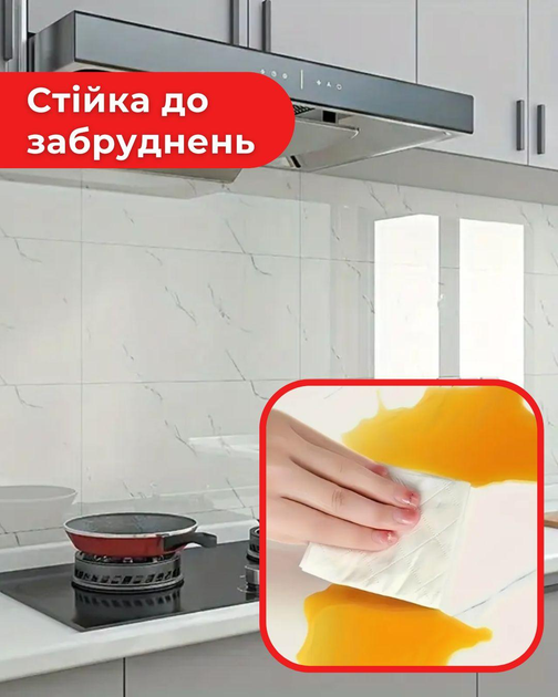 Набор самоклеящихся панелей (белый мрамор) 600*300 мм FC7012 - изображение 3