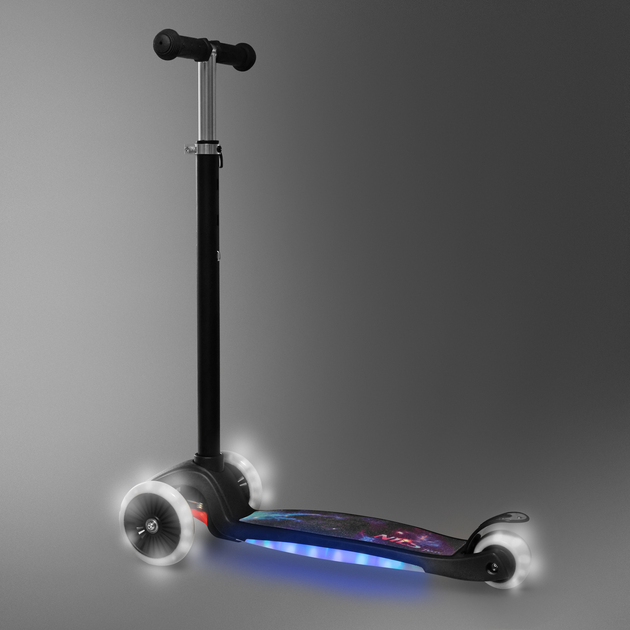 Hulajnoga dziecięca Nils Fun HLB1310 LED Czarna (5907695571950) - obraz 10