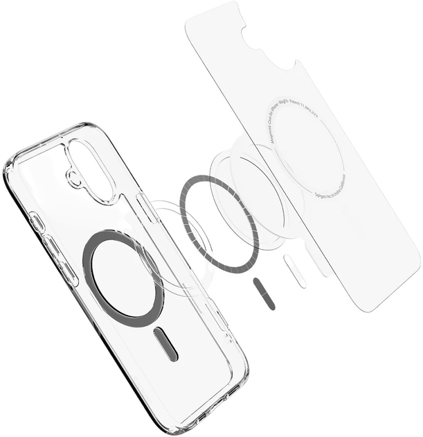 Etui Spigen Ultra Hybrid MagFit do Apple iPhone 16 Black (ACS08206) - obraz 7