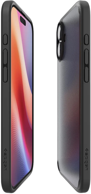 Etui Spigen Ultra Hybrid do Apple iPhone 16 Black (ACS08200) - obraz 3