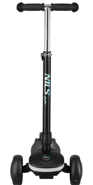Hulajnoga dziecięca Nils Fun HLB1603 LED Czarna (5907695571905) - obraz 5