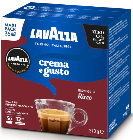 Кава в капсулах Lavazza A Modo Mio Crema e Gusto Ricco 36 капсул - Фото 1 Кава в капсулах Lavazza A Modo Mio Crema e Gusto Ricco 36 капсул - изображение 1