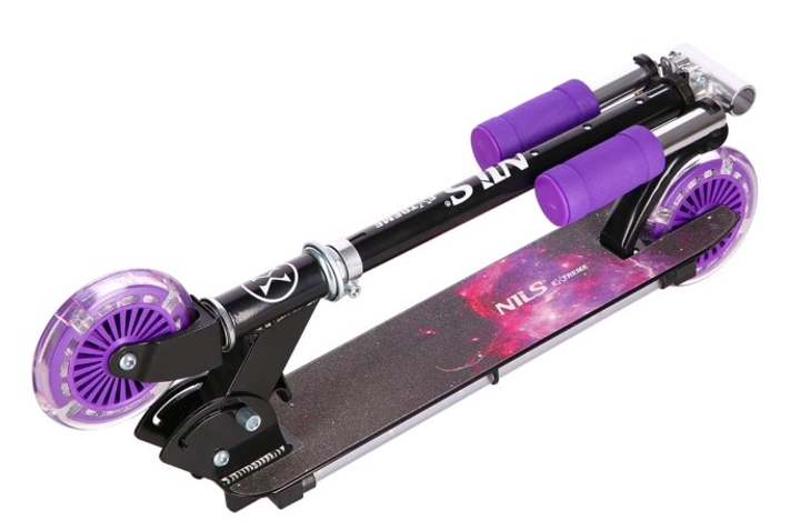 Самокат дитячий Nils Extreme HD025 LED Фіолетовий (5907695542004) - зображення 3