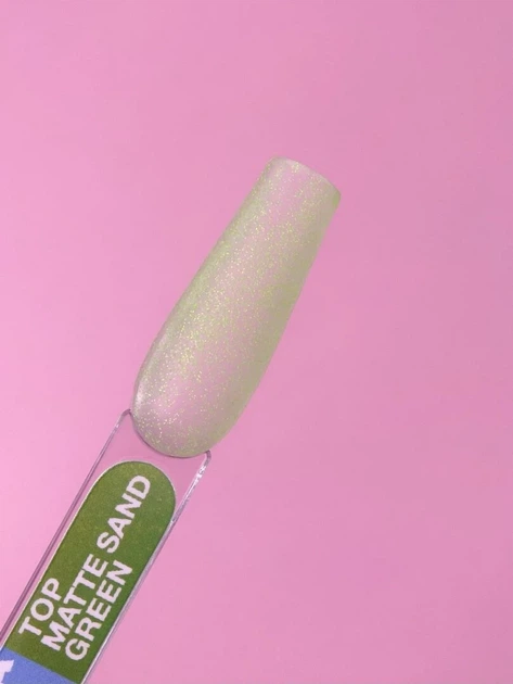 Матовий топ для гель-лаку LUNA Top Matte Sand Green 13ml - зображення 6