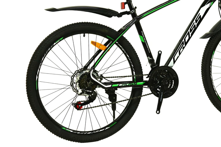 Велосипед CrossBike Tracker 29" 18" Чорний-Зелений - Фото 3 Велосипед CrossBike Tracker 29" 18" Чорний-Зелений - зображення 3