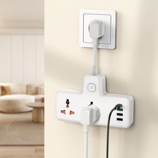 Мережевий подовжувач HOCO AC12A Reise 2-position expansion socket(PD30W/1C3A) White 6942007607100 - Фото 6 Мережевий подовжувач HOCO AC12A Reise 2-position expansion socket(PD30W/1C3A) White 6942007607100 - зображення 6