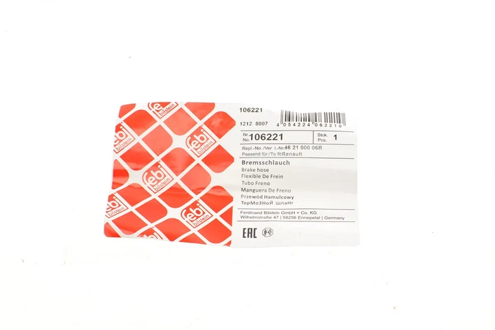 Шланг гальмівний передній Renault Megan III/Scenic III 08- 458mm - 106221 FEBI BILSTEIN - зображення 6