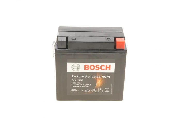 Акумуляторна батарея 8Ah/110A 135x75x133/+R/B0 AGM Factory Activated AGM - 0 986 FA1 330 BOSCH - зображення 3