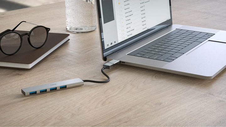 USB-хаб Hama Premium 4 x USB-A Grey (4047443497666) - зображення 5
