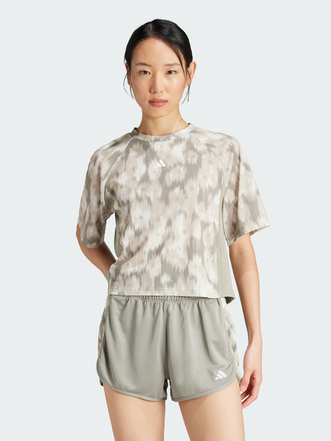 Спортивная футболка для фитнеса женская Adidas Essentials IK5466 S Silver pebble (4067893088344) 