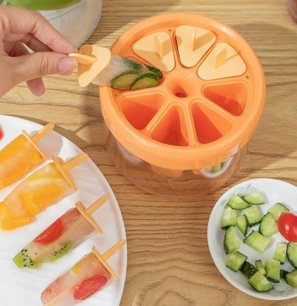 Круглая форма для мороженого ICE CREAM MOLD на 8 порций оранжевый - изображение 10