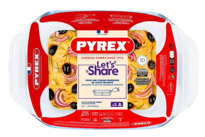Форма для запікання , 27х17х6 см (1.4 л) Pyrex (kuh0016024) - Фото 2 Форма для запікання , 27х17х6 см (1.4 л) Pyrex (kuh0016024) - зображення 2