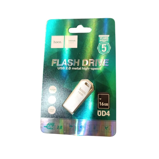 Флеш накопитель USB HOCO UD4 Intelligent High Speed Металл 16ГБ USB2.0 10-30Мб/c Silver - изображение 7