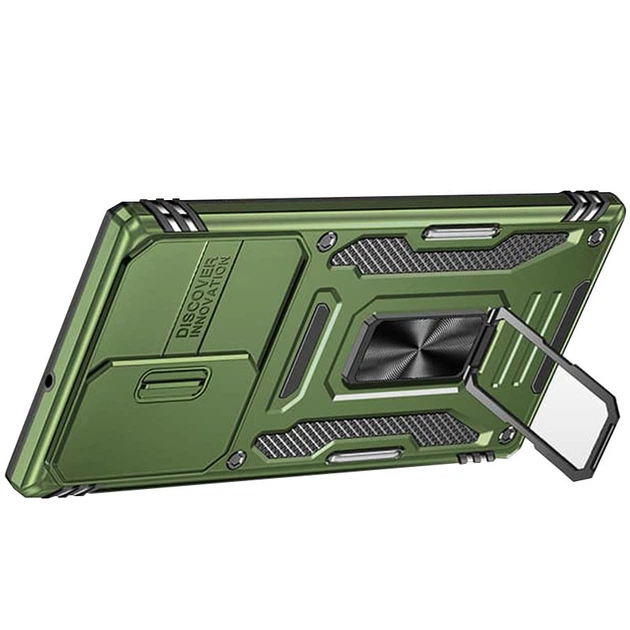 Чехол противоударный Epik Defender Cam Ring Case для Samsung Galaxy S24 Ultra Оливковый / Army Green - изображение 3