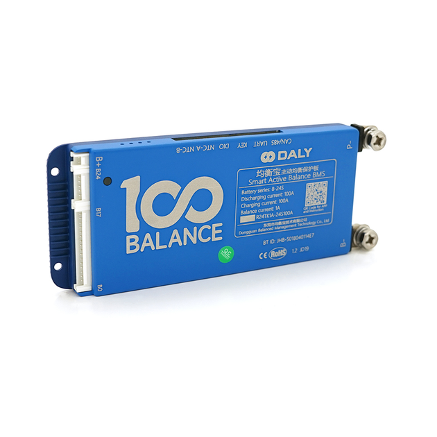 Bms контроллер lifepo4 аккумуляторов с bluetooth и can daly lifepo4 8 24s 100a can активный баллансир 1a - изображение 1
