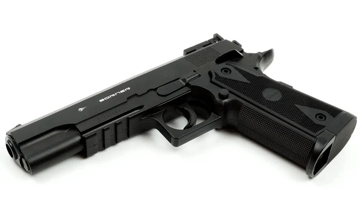 Пневматический пистолет Borner Power Win 304 Colt 1911 поллимер с со2 с пулями с кобурой - изображение 3