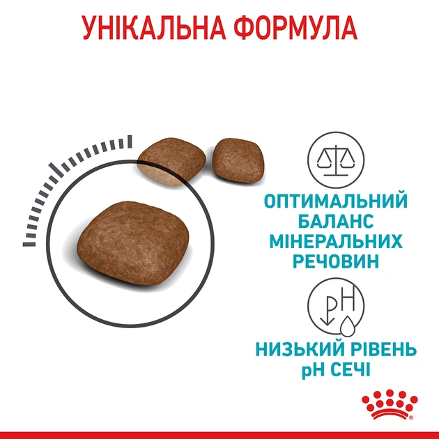 Дієтичний сухий корм Royal Canin Urinary care з м’ясом птиці для підтримання здоров’я сечовивідних шляхів дорослих котів віком від 1 до 7 років, 2 кг, 1800020 - изображение 4