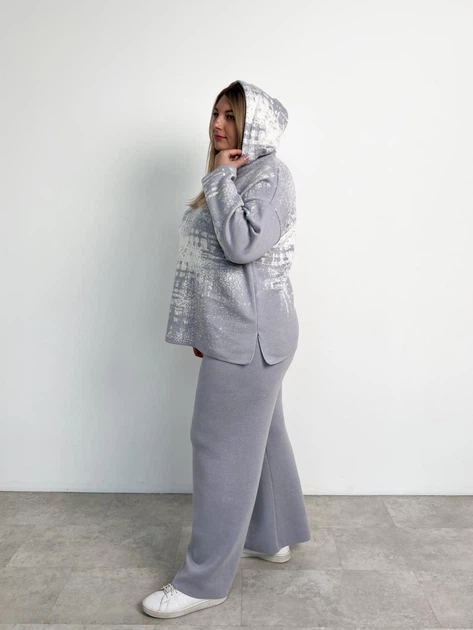 Свитшот женский вязаный серый Vibe, XXL ART KNIT 037861 - Фото 11 Свитшот женский вязаный серый Vibe, XXL ART KNIT 037861 - изображение 11