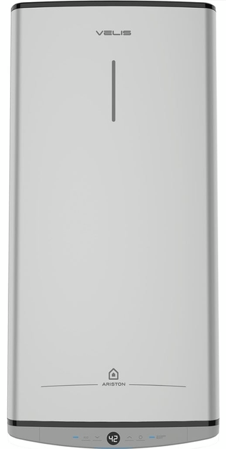 Водонагрівач електр. Ariston плаский слім VELIS TECH 100 EU, 100л, 2*1,5кВт, ун. монтаж, електр. кер-ння, B, Італія, Сірий - Фото 1 Водонагрівач електр. Ariston плаский слім VELIS TECH 100 EU, 100л, 2*1,5кВт, ун. монтаж, електр. кер-ння, B, Італія, Сірий - изображение 1