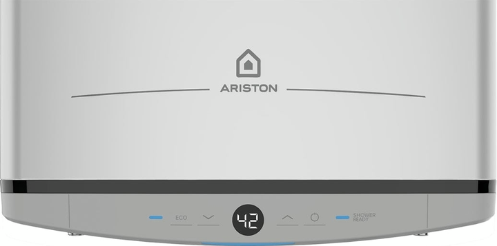Водонагрівач електр. Ariston плаский слім VELIS TECH 100 EU, 100л, 2*1,5кВт, ун. монтаж, електр. кер-ння, B, Італія, Сірий - Фото 6 Водонагрівач електр. Ariston плаский слім VELIS TECH 100 EU, 100л, 2*1,5кВт, ун. монтаж, електр. кер-ння, B, Італія, Сірий - изображение 6