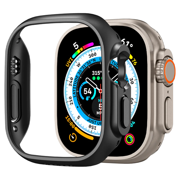 Чехол-накладка Spigen ACS05458 для Apple Watch Ultra (49mm), Thin Fit, Black - изображение 3