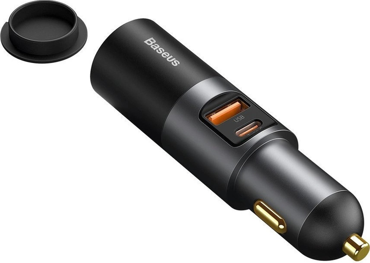 Ładowarka samochodowa Baseus Share Together 120 W 1 x USB-A + 1 x USB-C Grey (CCBT-C0G) - obraz 3